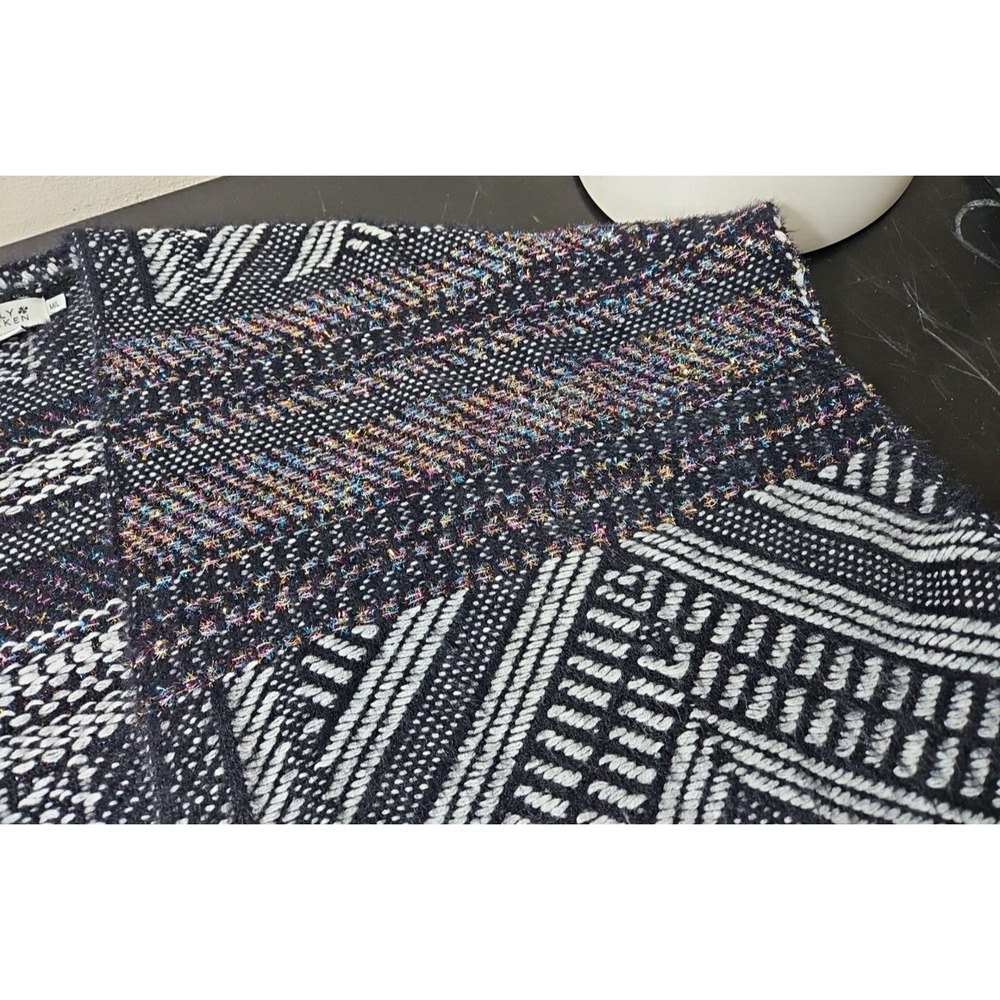 Anthropologie Molly Bracken EUC Wrap Sweater Cardigan Poncho M/L‎ Bohemian Aztec - Picture 9 of 16